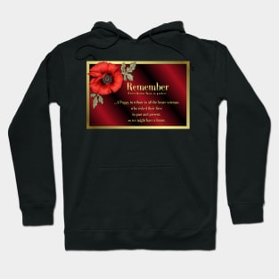 Remember Veterans Poppy Hoodie